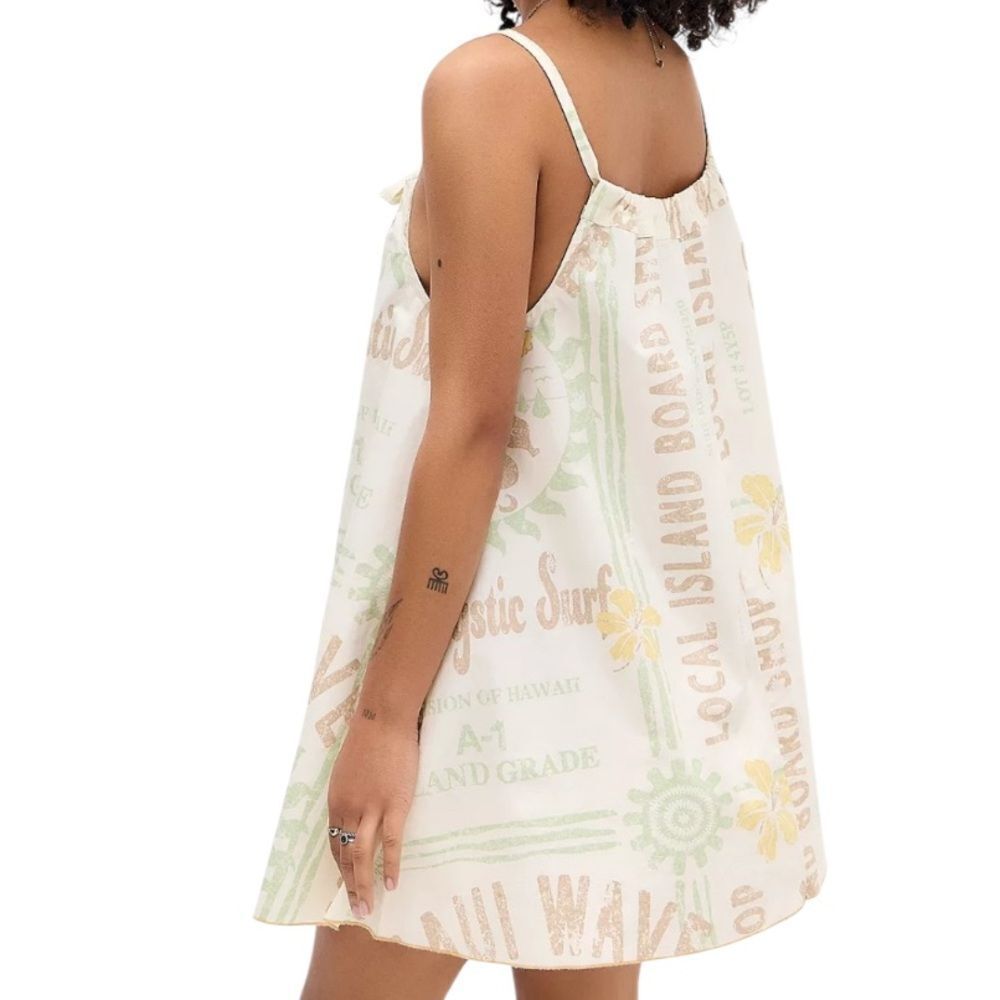 Urban Outfitters BDG Cream Eva Printed Mini Shift Dress Size Large NEW - Picture 2 of 14